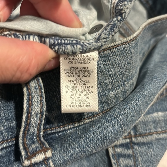 Ann Taylor Loft denim shirt with jewel embellishments size 14 - Picture 7 of 7